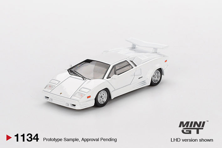 (Preorder) Mini GT 1:64 Lamborghini Countach 25th Anniversary White - MGT01134