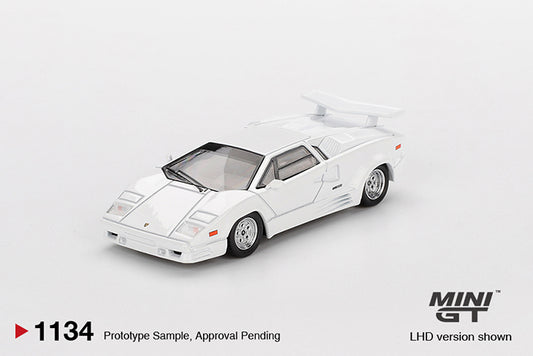 (Preorder) Mini GT 1:64 Lamborghini Countach 25th Anniversary White - MGT01134