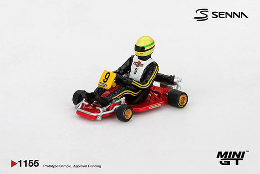 (Preorder) Mini GT 1:64 Senna Kart Formula K #9 Ayrton Senna da Silva - 1981 Karting World Championship / Blister packaging - MGT01155