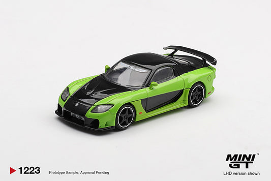 (Preorder) Mini GT 1:64 Mazda RX-7 VeilSide Fortune7 Green - MGT01223