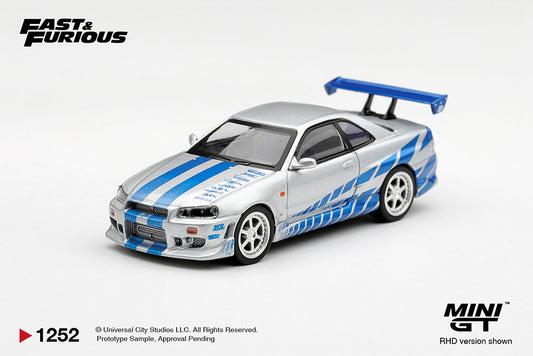 (Preorder) Mini GT x Fast & Furious 1:64 Nissan Skyline GT-R C-West "2 Fast 2 Furious" Brian O'Conner - MGT01252