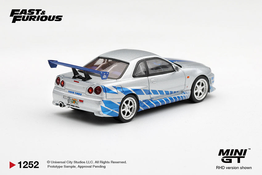 (Preorder) Mini GT x Fast & Furious 1:64 Nissan Skyline GT-R C-West "2 Fast 2 Furious" Brian O'Conner - MGT01252