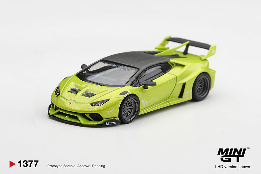 (Preorder) Mini GT 1:64 Lamborghini Huracán LB★WORKS Lime Metallic - MGT01377