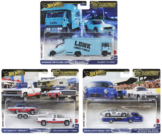 (Preorder) Hot Wheels 1:64 Team Transport 2024 Mix 3/C Set of 4