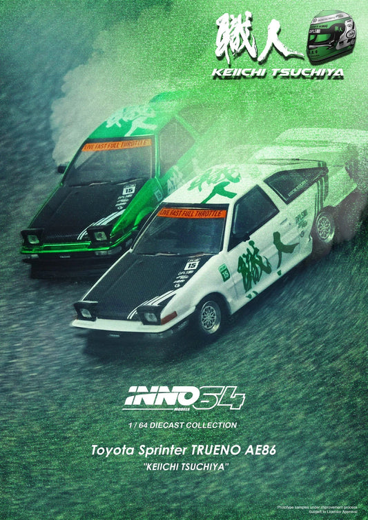 (Preorder) INNO64 Toyota Sprinter Trueno AE86 "KEIICHI TSUCHIYA"