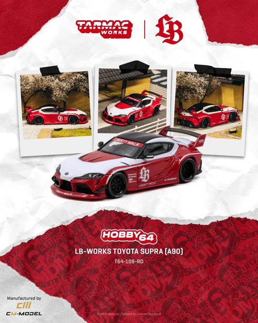 (Preorder) Tarmac Works 1:64 LB-WORKS TOYOTA SUPRA (A90), Red