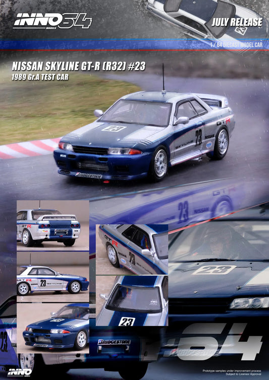 INNO64 1:64 NISSAN SKYLINE GT-R (R32) Gr.A Test Car 1989