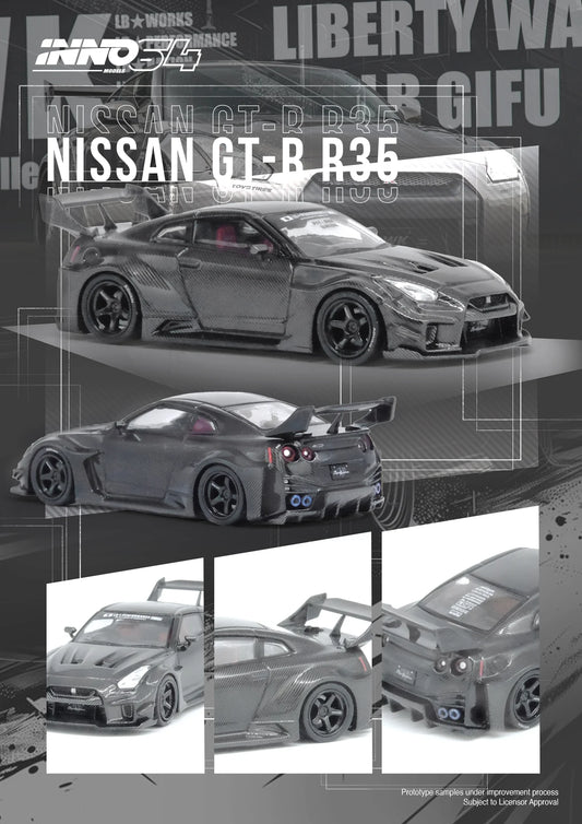 INNO64 1:64 LBWK Silhouette Works GT Nissan 35GT-RR Full Dry Carbon