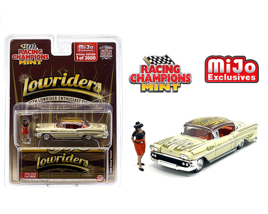 Racing Champions 1:64 Lowriders 1958 Chevrolet Impala SS With American Diorama Figure Limited 3,600 Pieces – Mijo Exclusives