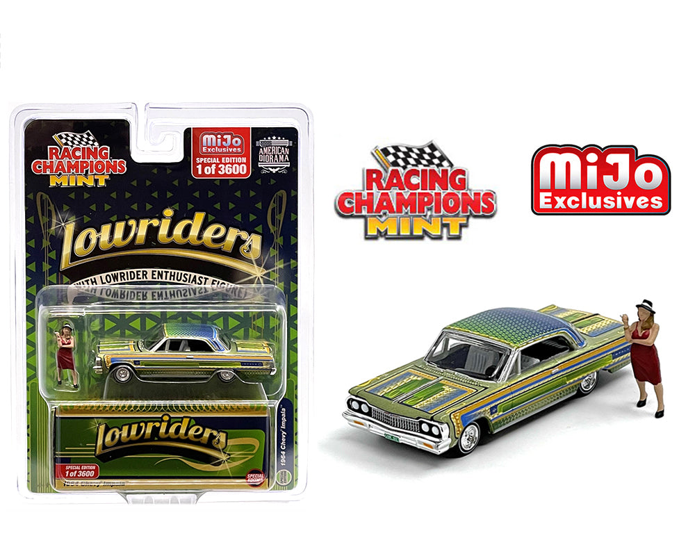 (Preorder) Racing Champions 1:64 Lowriders 1964 Chevrolet Impala SS With American Diorama Figure Limited 3,600 Pieces – Mijo Exclusives