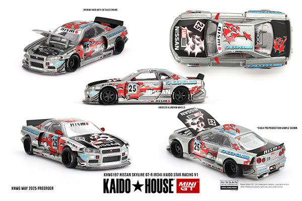 Preorder) Kaido House x Mini GT 1:64 Nissan Skyline GT-R (R34