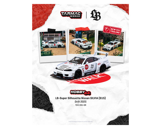 (Preorder) Tarmac Works 1:64 LB-Super Silhouette Nissan SILVIA (S15) Drift 2025