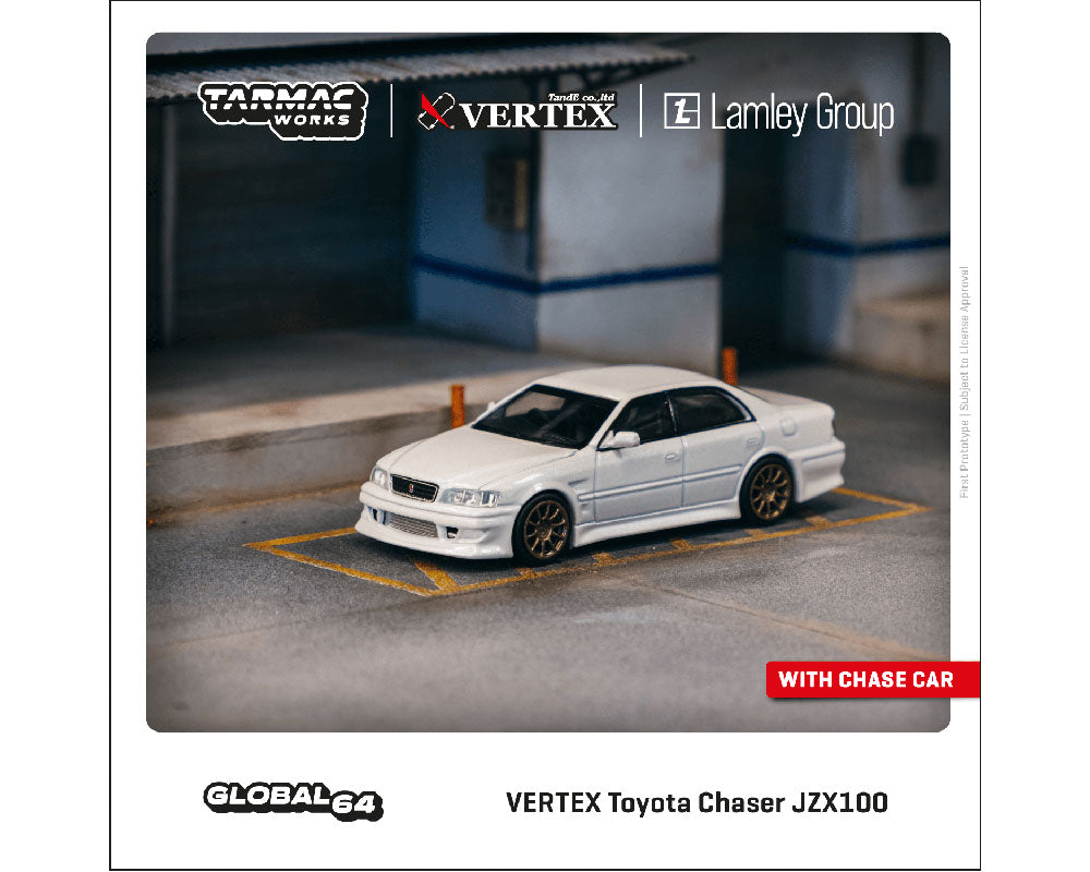 Tarmac Works 1:64 VERTEX Toyota Chaser JZX100 – White Metallic