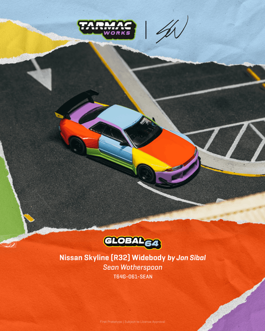 (Preorder) Tarmac Works 1:64 Nissan Skyline (R32) Widebody Sean Wotherspoon