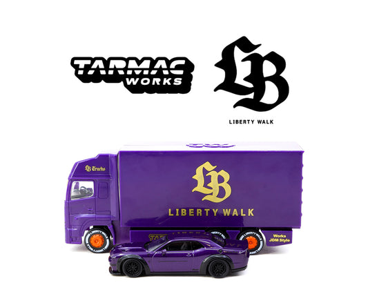 Tarmac Works 1:64 LB-WORKS Dodge Challenger SRT Hellcat with Truck Special Edition – Global64