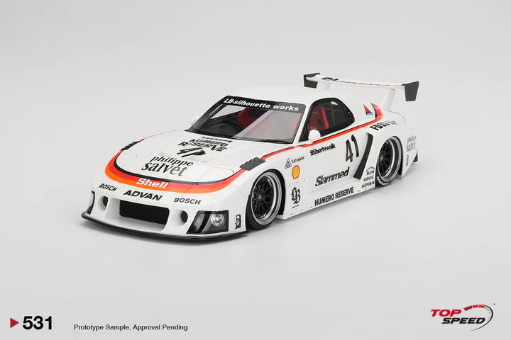 1:18 Mazda RX-7 LB-Super Silhouette - #41 Numero Reserve White -- TopSpeed