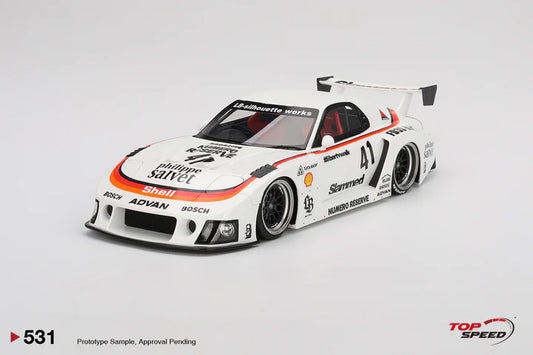 1:18 Mazda RX-7 LB-Super Silhouette - #41 Numero Reserve White -- TopSpeed