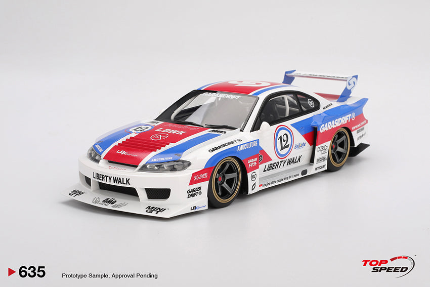 (Preorder) TOP SPEED 1:18 Nissan LB-Super Silhouette S15 SILVIA GARASIDRIFT x LBWK 2025