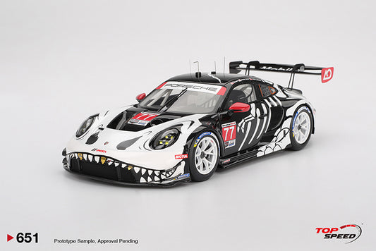 (Preorder) Top Speed 1:18 Porsche 911 GT3 R #77 AO Racing 2025 IMSA Petit Le Mans