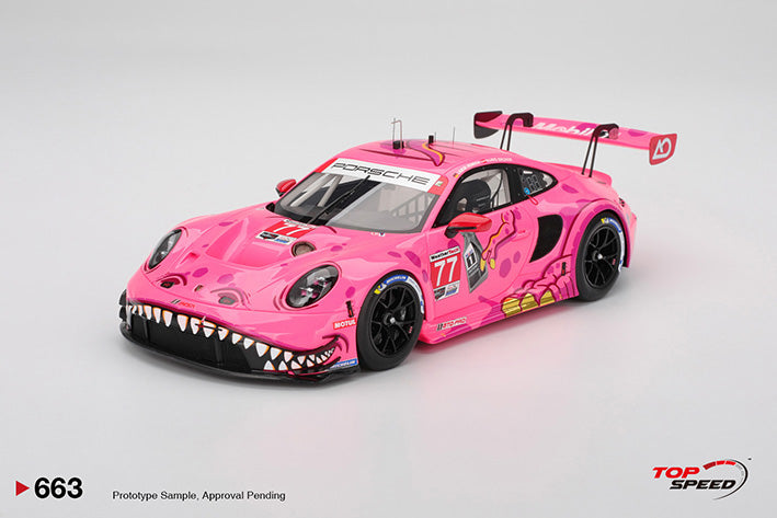 (Preorder) Topspeed 1:18 Porsche 911 GT3 R (992) #77 AO Racing 2025 IMSA Detroit Grand Prix - TS0663