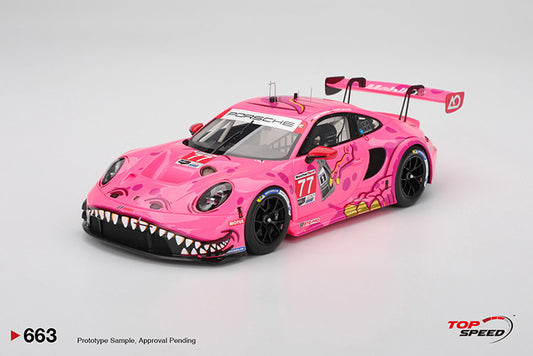 (Preorder) Topspeed 1:18 Porsche 911 GT3 R (992) #77 AO Racing 2025 IMSA Detroit Grand Prix - TS0663