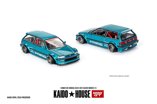(Preorder) Kaido House x Mini GT 1:64 Honda Civic (EF) Kaido Works V1