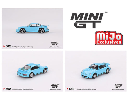 Mini GT 1:64 RUF CTR Anniversary – Bayrisch Himmelblau- Mijo Exclusives