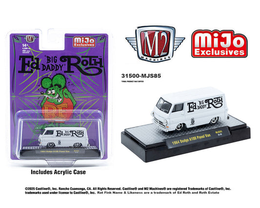 M2 Machines 1:64 1964 Dodge A100 Panel Van Rat Fink Ed Roth Collaboration