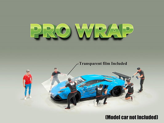 (Preorder) American Diorama 1:64 Figure Set - Pro-Wrap (Includes a piece of transparent film to replicate car wrapping scene)