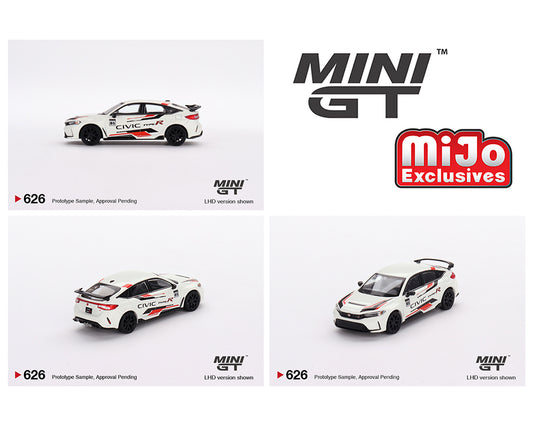 (Preorder) Mini GT 1:64 Honda Civic Type R 2023 – Honda Thanks Day Vietnam – White – MiJo Exclusives