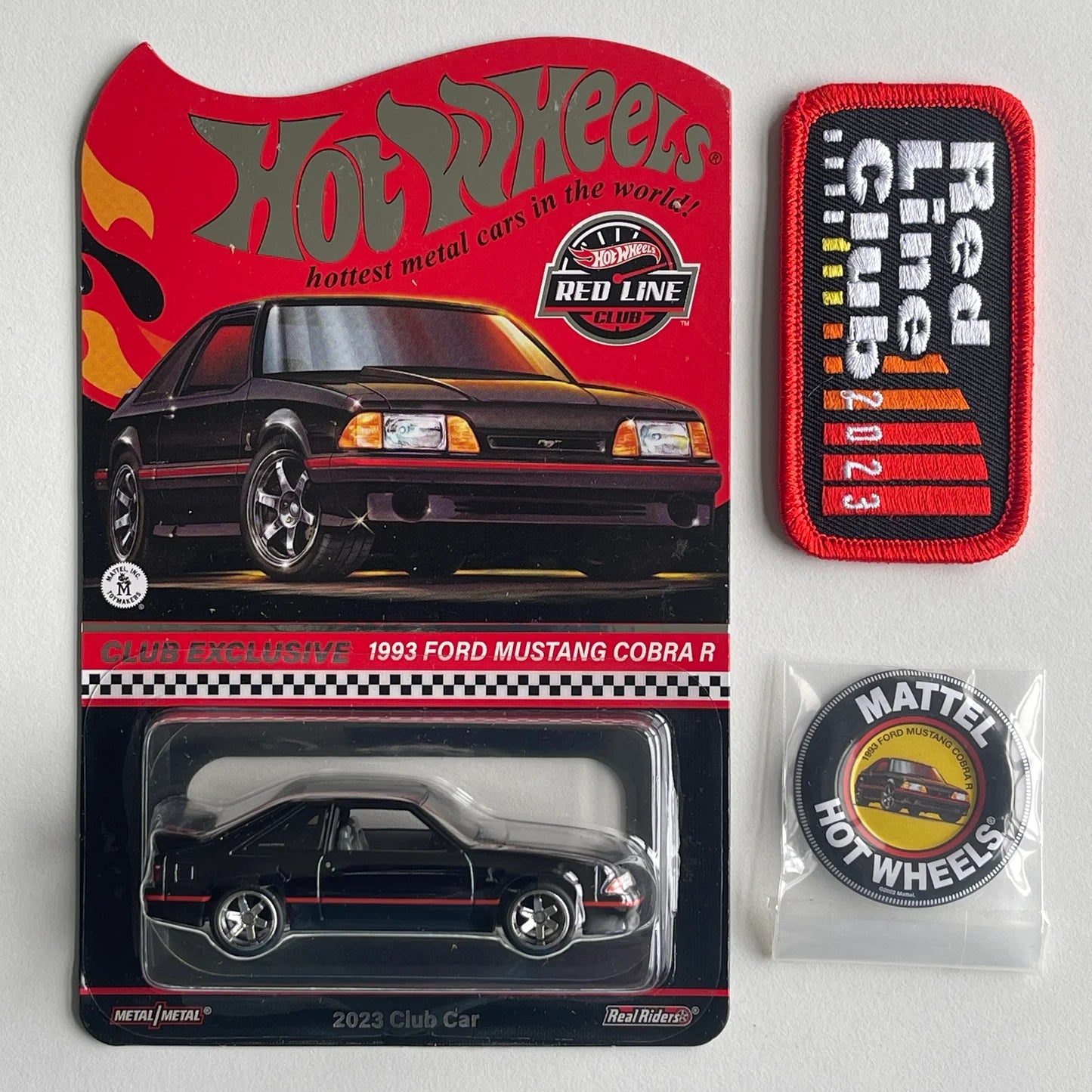 Hot wheels RLC Club Exclusives 1993 Ford Mustang Cobra R ( With Patch and Pin)