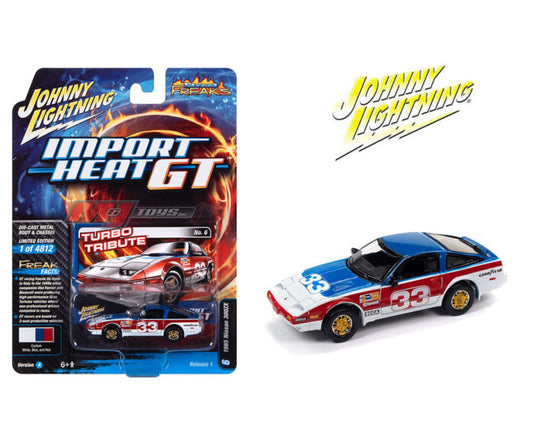 Johnny Lightning 1:64 Street Freaks 2023 Release 1 Version A 1985 Nissan 300ZX Import Heat – Blue – Solid Pack