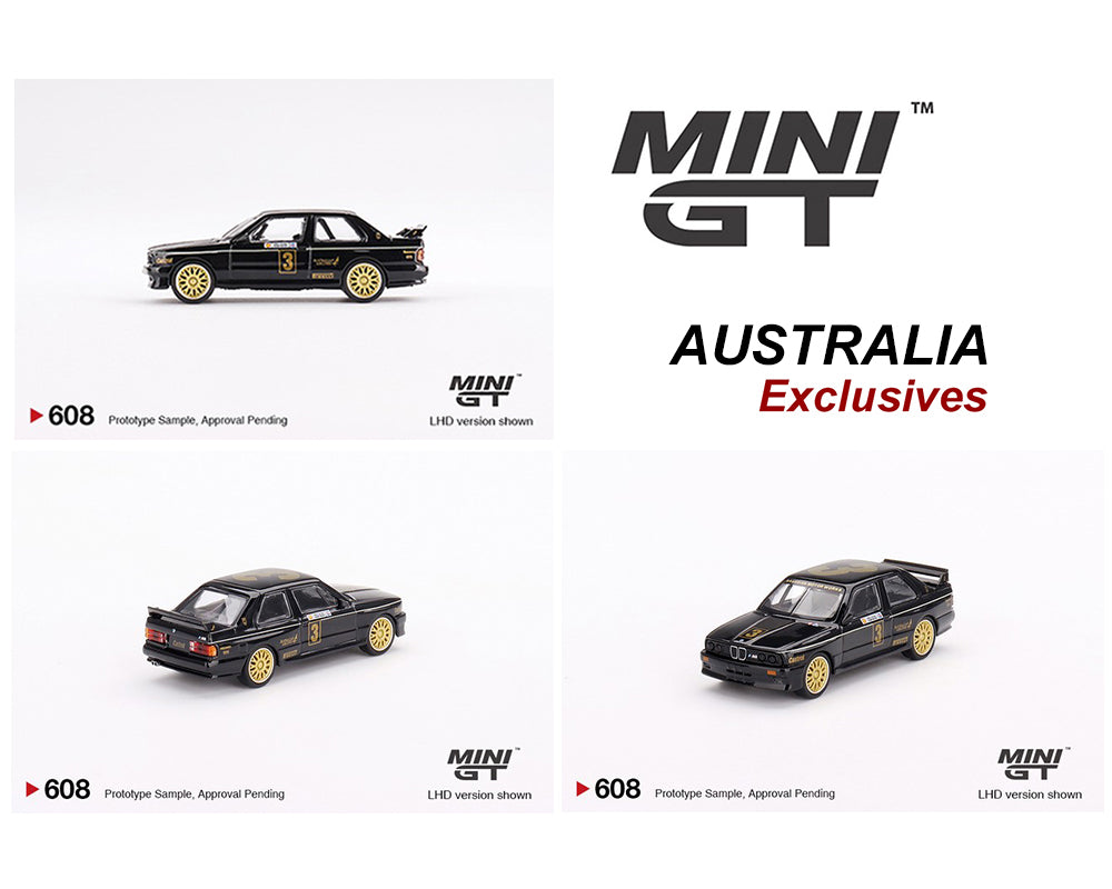 Mini GT 1:64 BMW M3 #3 JPS Team BMW 1987 ATCC Championship Winner -Australia Exclusive  (608)