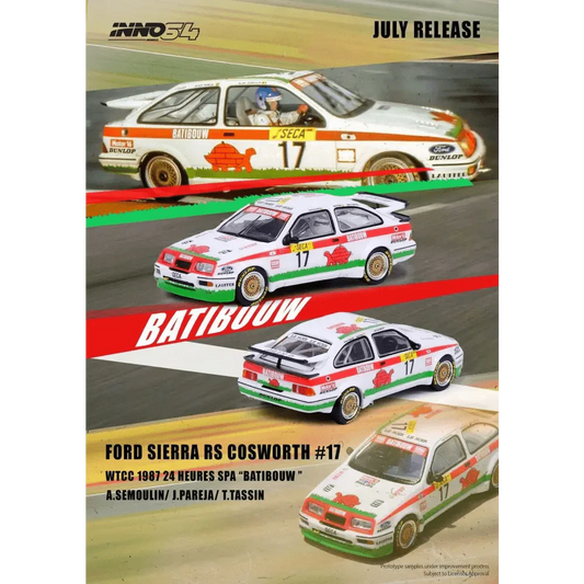 INNO64 1:64 FORD SIERRA RS500 COSWORTH #17 WTCC 1987 SPA 24 HEURES