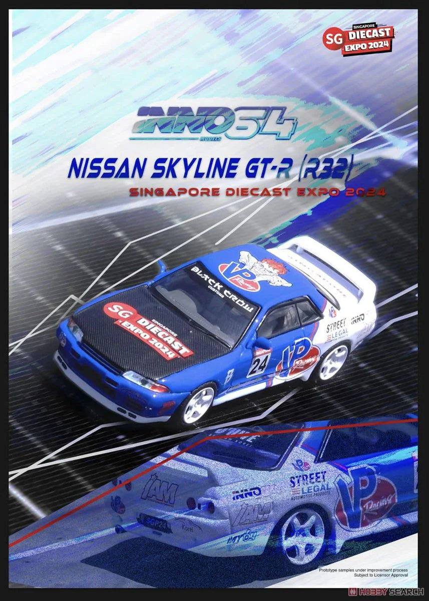 1:64 INNO64 NISSAN SKYLINE GT-R (R32) SINGAPORE DIECAST EXPO X IAM 2024 SPECIAL EDITION