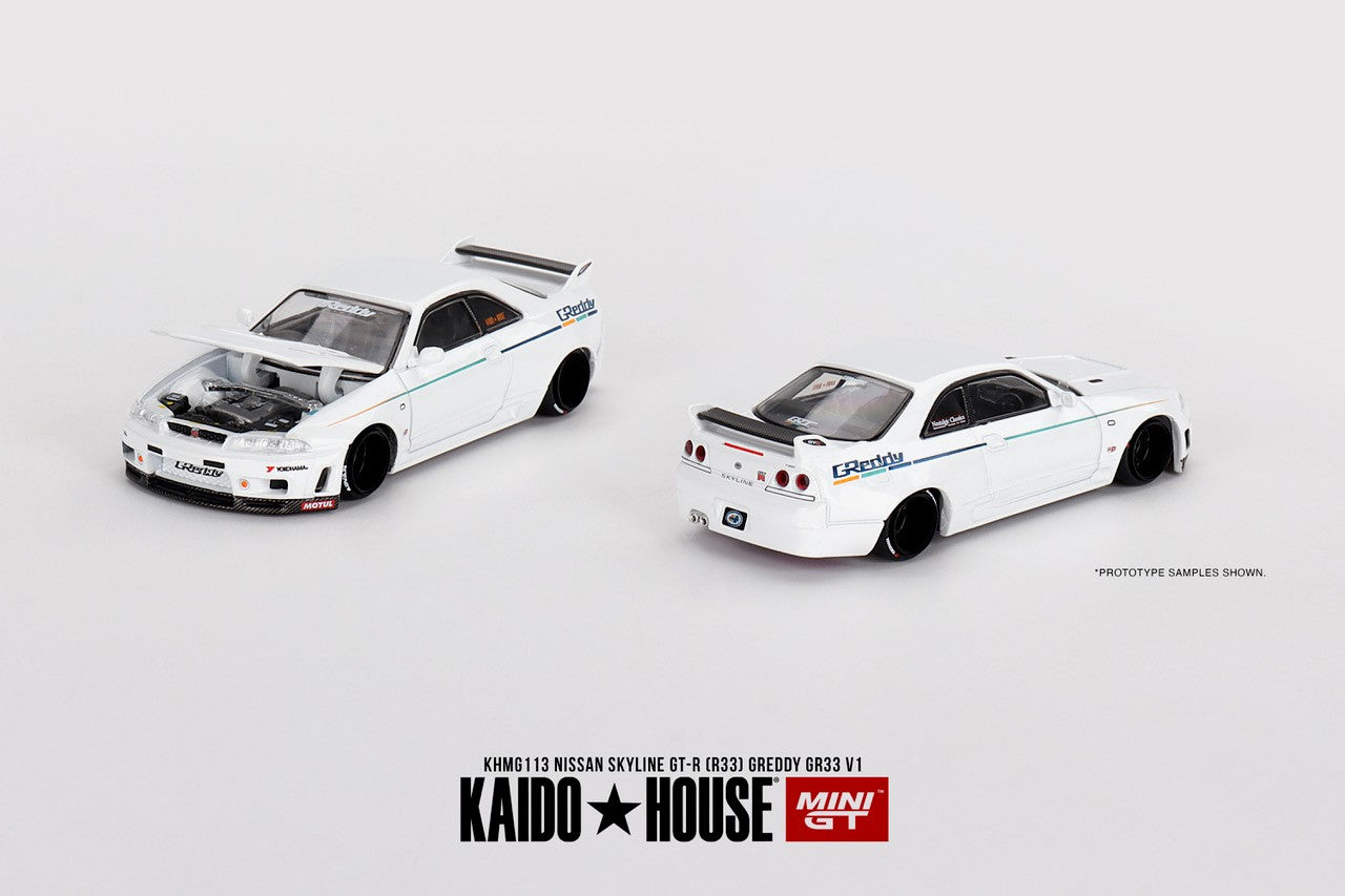 (Preorder) Kaido House x Mini GT 1:64 Nissan Skyline GT-R (R33) Greddy GR33 V1