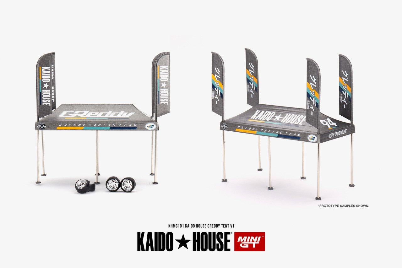 (Preorder) Kaido House x Mini GT 1:64 Kaido House GREDDY Tent V1