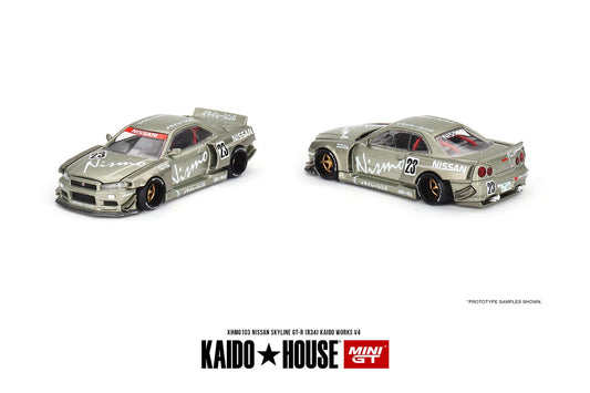 (Preorder) Kaido House x Mini GT 1:64 Nissan Skyline GT-R (R34) Kaido Works V4
