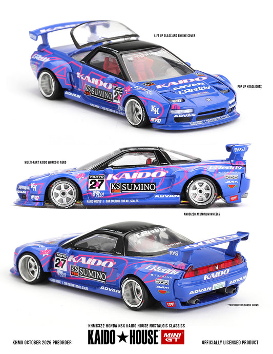(Preorder) Kaido House x Mini GT 1:64 Honda NSX Kaido House Nostalgic Classics - KHMG322