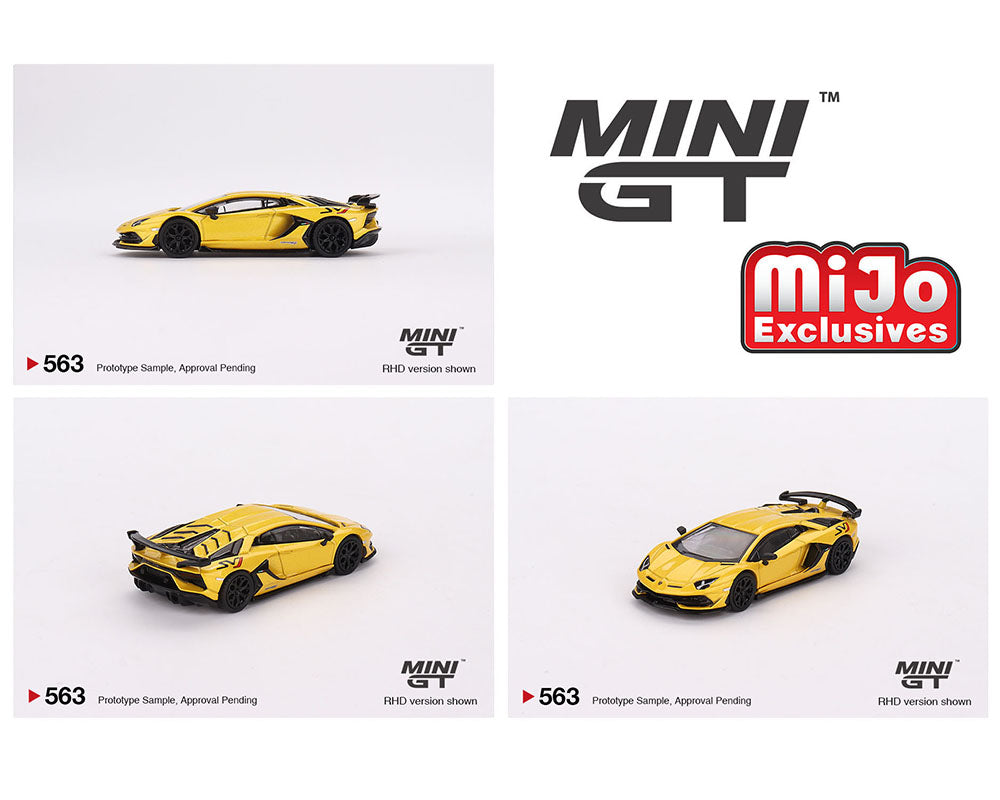 (Preorder) Mini GT 1:64 Lamborghini Aventador SVJ – New Giallo Orion – Mijo Exclusives