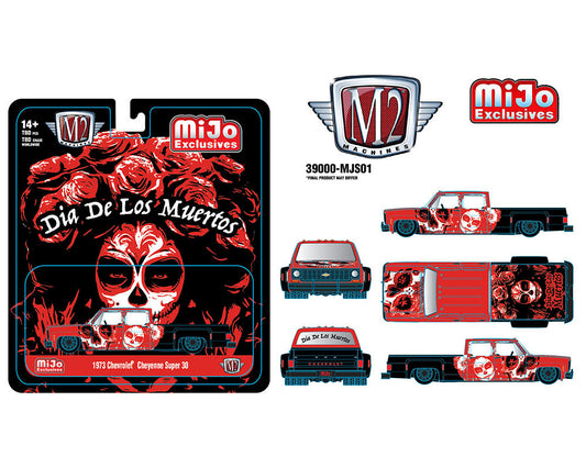 M2 Machines 1:64 1973 Chevrolet Cheyenne Super 30 “Dia De Los Muertos ” 2023 – Mijo Exclusives Limited Edition