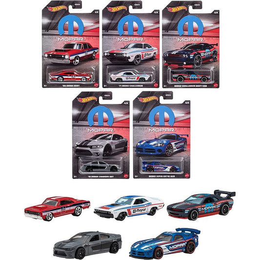Hot Wheels Themed Automotive (Mopar) Complete Set of 5