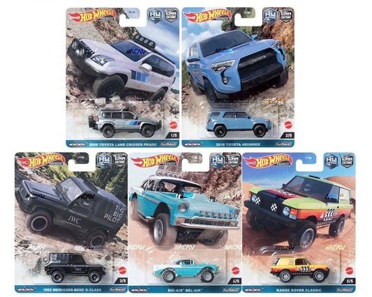 Hot Wheels 1:64 Car Cultures 2023 F Case Off Road Assortment Set of 5