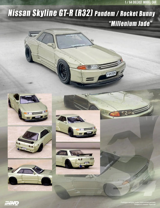 INNO64 1:64 Nissan Skyline GT-R (R32) Pandem/Rocket Bunny Millenium Jade