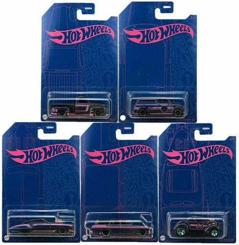 2022 Hot Wheels 54th Anniversary Pearl & Chrome A Case (5 Cars Set)