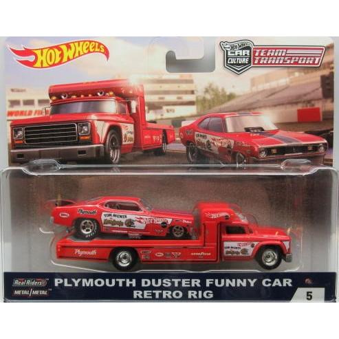 Hot Wheels Team Transport Plymouth Duster Funny Car Retro Rig