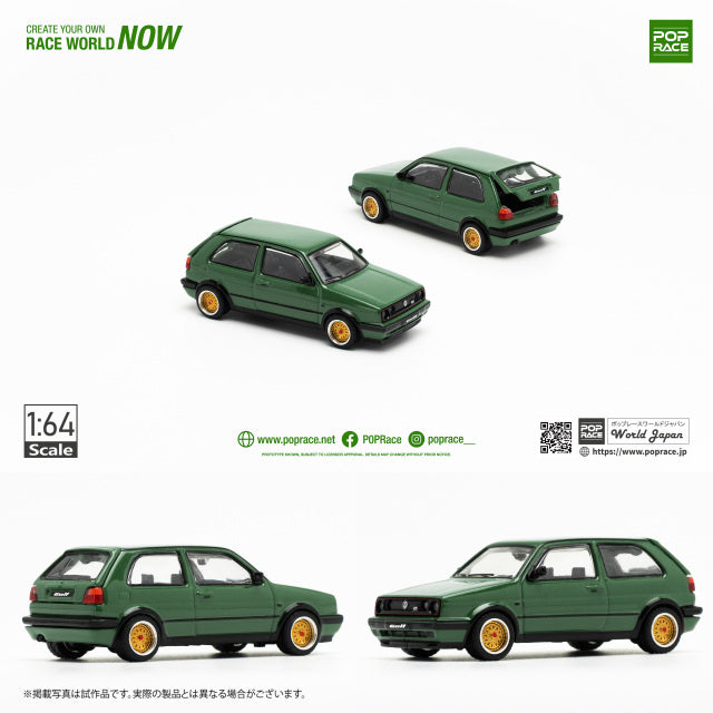 Pop Race 1:64 Volkswagen Golf GTI MK2 - Oak Green