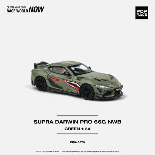 (Preorder) Pop Race 1:64 Toyota GR Supra DarwinPro 66G NWB in Green