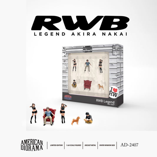 (Preorder) American Diorama 1:64 Figure Set: RWB Legend Akira Nakai