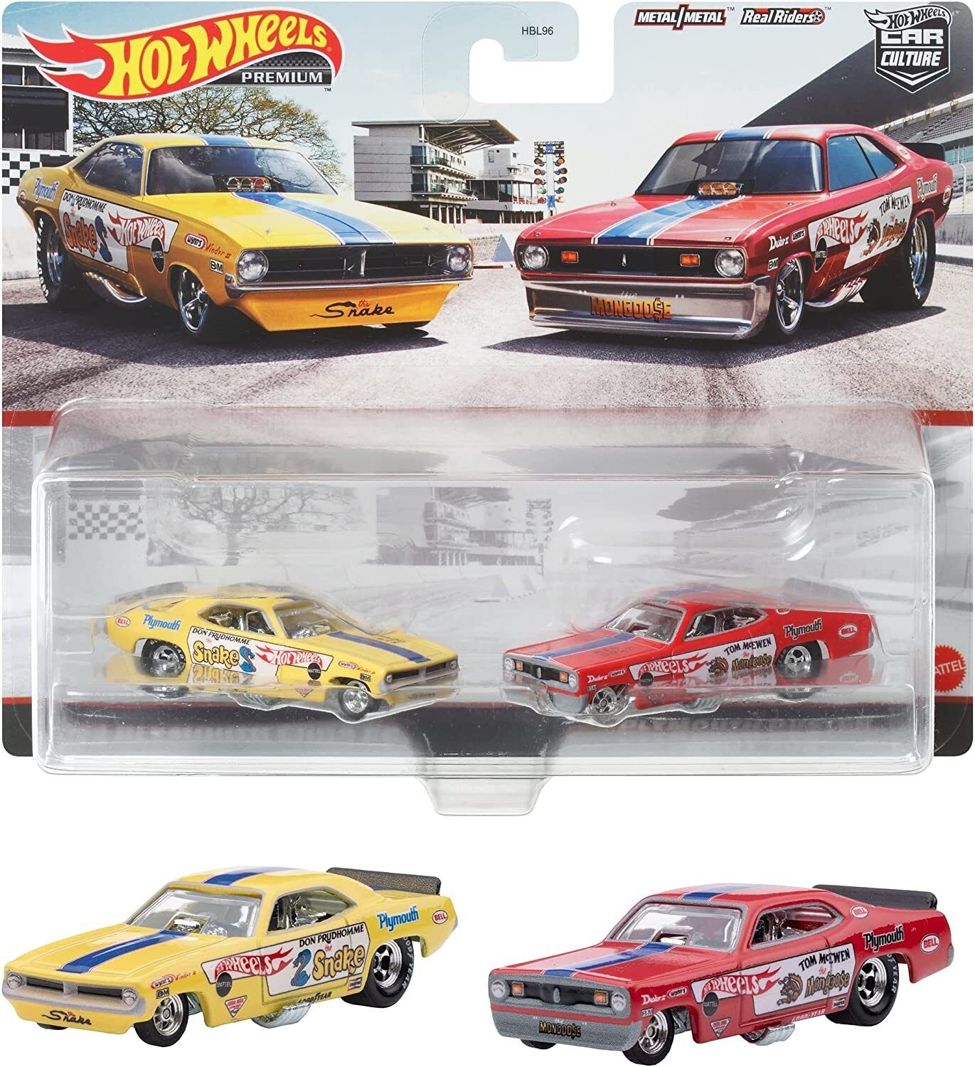Hot Wheels Car Culture Twin Pack ‘72 Plymouth Cuda FC & Duster Funny
